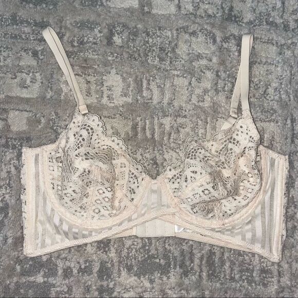 🏷️ 5 for $25 - ASOS Nude Lace Unlined Bra - Picture 1 of 8
